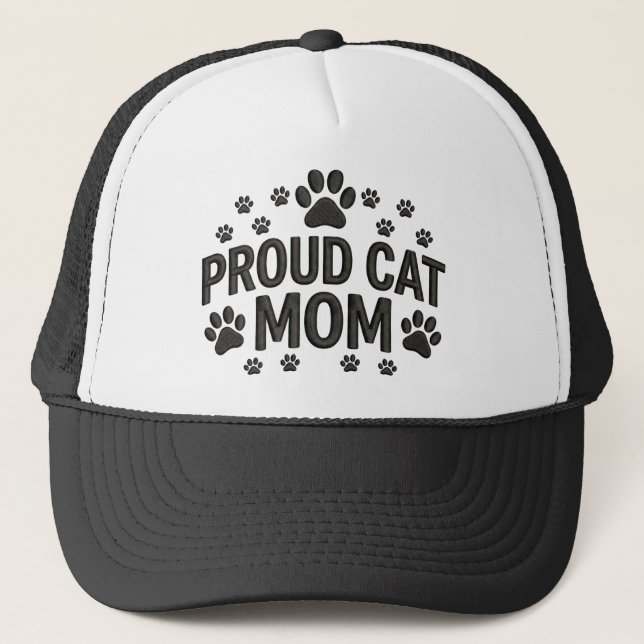 Proud Cat Mum Trucker Hat  (Front)