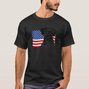 Proud Catahoula Leopard Dog American US Flag Patri T-Shirt