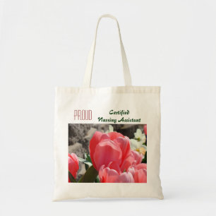 PROUD Certified Nursing Assistant Tote bags Tulips