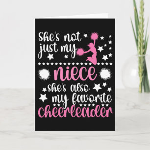 Proud Cheer Auntie For Mother's Day Women's Black Card