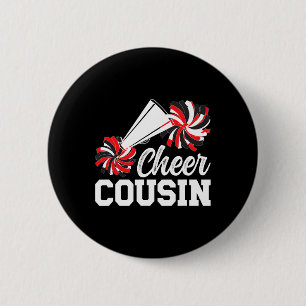 Proud Cheer Cousin Cheerleader Cousin Cheerleading 6 Cm Round Badge