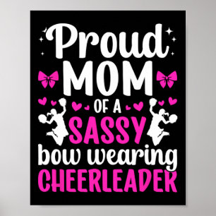 Proud Cheer Mom Of A Cheerleader Mom Cheer Mother Poster