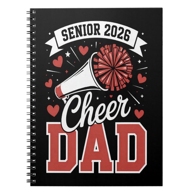 Proud Cheer Senior dad 2026 Notebook (Front)