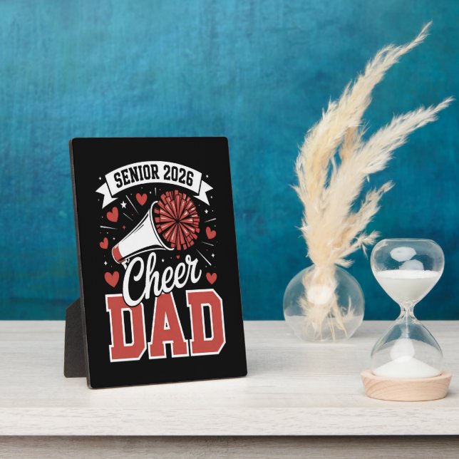 Proud Cheer Senior dad 2026 Plaque (Side)