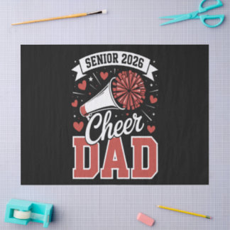 Proud Cheer Senior dad 2026 Tissue Paper