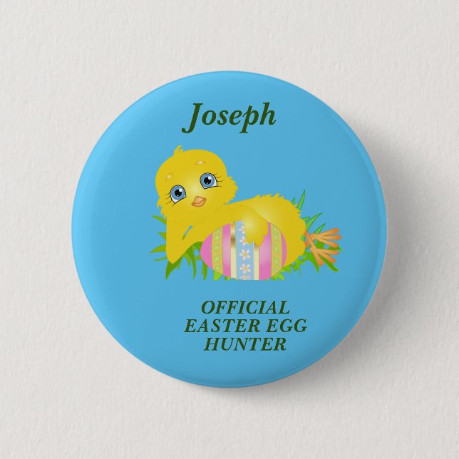 Proud Chick Easter Egg Hunt 6 Cm Round Badge (Front)