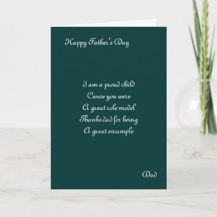 Proud child father's day cards