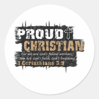 Proud Christian Classic Round Sticker
