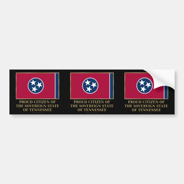 Proud Citizen of Tennessee Bumper Sticker (Front)