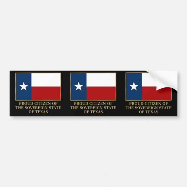 Proud Citizen of Texas Bumper Sticker (Front)