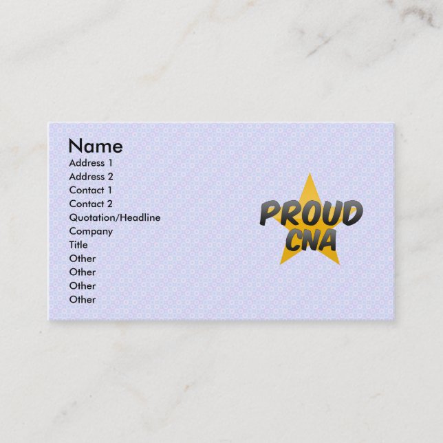 Proud Cna Business Card (Front)
