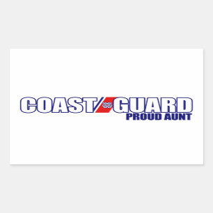 Proud Coast Guard Aunt Rectangular Sticker