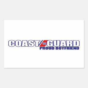 Proud Coast Guard Boyfriend Rectangular Sticker