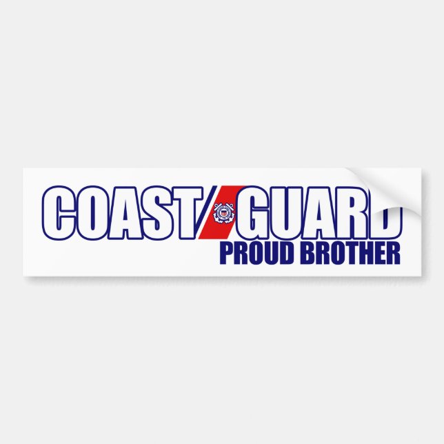 Proud Coast Guard Brother Bumper Sticker (Front)