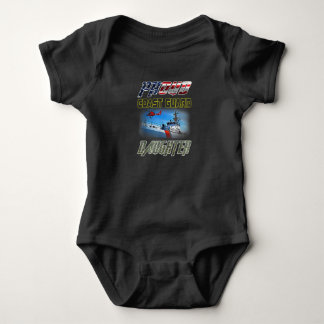 Proud Coast Guard Daughter Flag American Heroes Baby Bodysuit