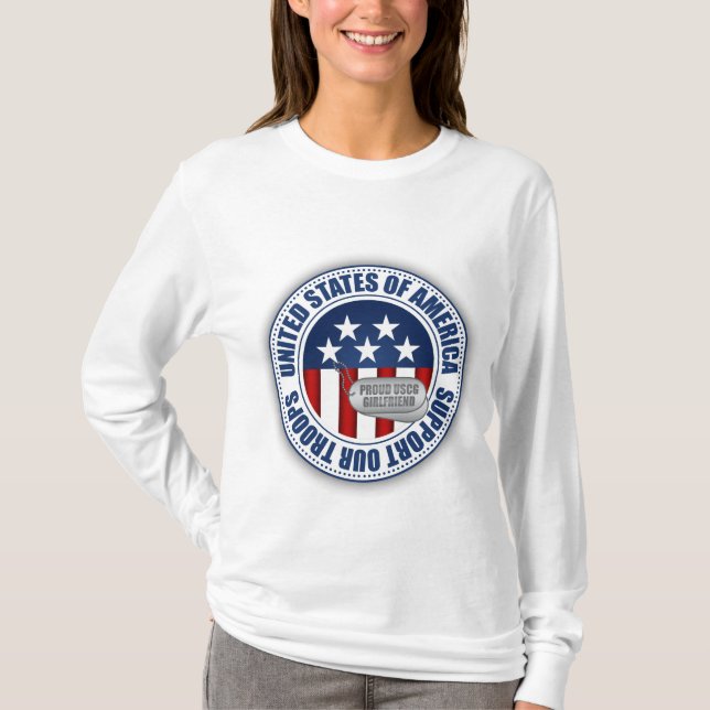 Proud Coast Guard Girlfriend T-Shirt (Front)