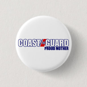 Proud Coast Guard Mother 3 Cm Round Badge