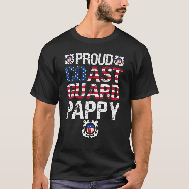 Proud Coast Guard Pappy Tee U.S Coast Guard Vetera (Front)