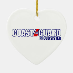 Proud Coast Guard Sister Ceramic Tree Decoration