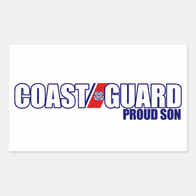 Proud Coast Guard Son Rectangular Sticker (Front)