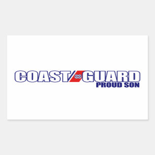 Proud Coast Guard Son Rectangular Sticker