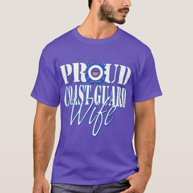 Proud Coast Guard Wife US Military  Women T-Shirt (Front)