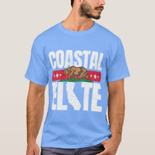 Proud Coastal Elite California Bear Liberal T-Shirt