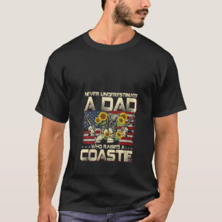 Proud Coastie Dad USA Military Veteran Coast Guard T-Shirt