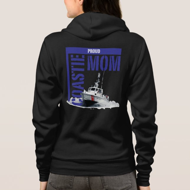 Proud Coastie Mum / Boat Hoodie (Back)