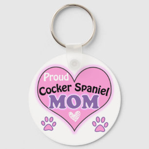 Proud Cocker Spaniel Mum Key Ring