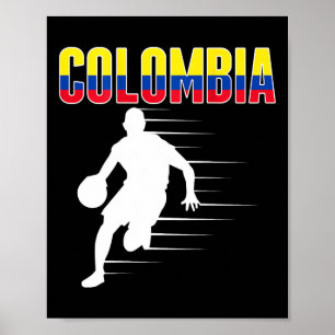 Proud Colombia Sketll Fans Jersey Colombian Flag L Poster