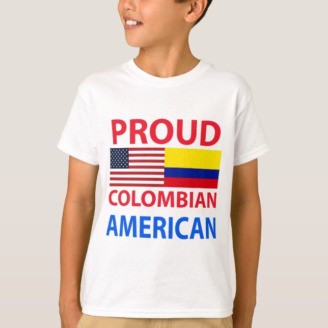 Proud Colombian American T-Shirt (Front)