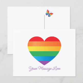 Proud Colours Heart Postcard