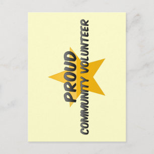 Proud Community Volunteer Postcard