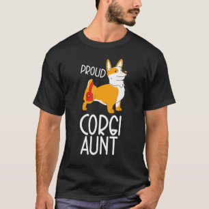 Proud Corgi Aunt Pembroke Welsh Corgi Aunt T-Shirt