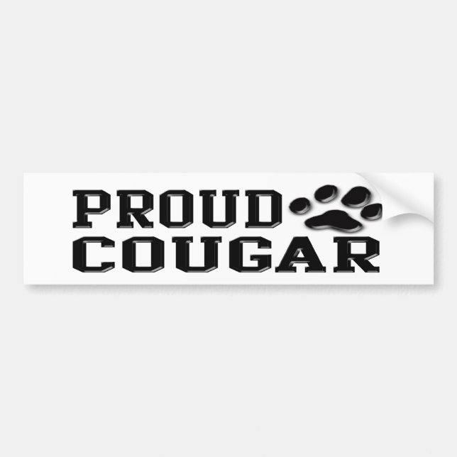 Proud Cougar Bumper Sticker (Front)