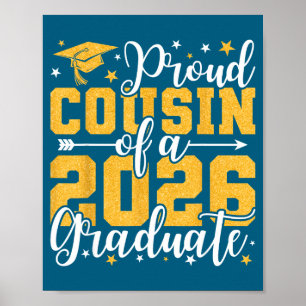 Proud Cousin 2026 Graduate Senior Illustration Poster