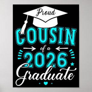 Proud Cousin Class 2026 Graduate Illustration Poster