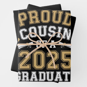 Proud Cousin Of A 2025 Graduate Family Graduation Wrapping Paper Sheet