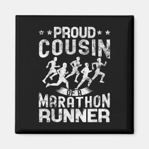 Proud Cousin Of A Marathon Runner Cousin Gifts Dis Magnet