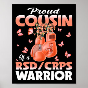 Proud Cousin Of A Rsd Crps Warrior Awareness Boxin Poster