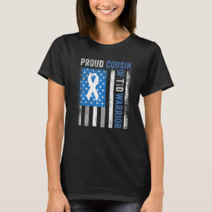 Proud Cousin Of T1D Warrior US Flag Diabetes Aware T-Shirt