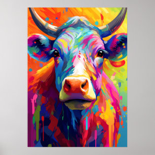 Proud Cow, the Epitome of Bovine Pride Poster