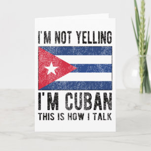 Proud Cuban Heritage Cuba Roots Cuban Flag Card