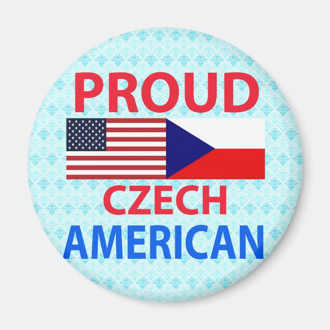 Proud Czech American Magnet (Front)