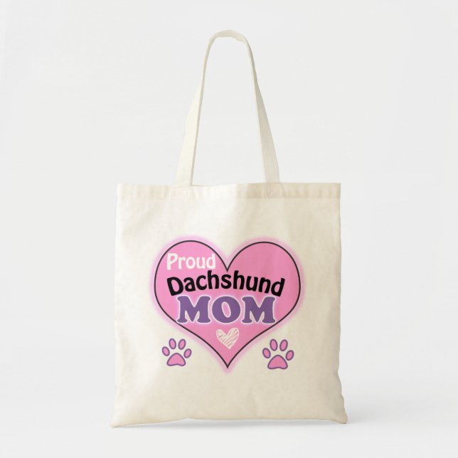 Proud Dachshund Mum Tote Bag (Front)