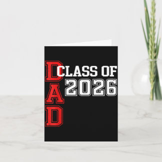 Proud Dad 2026 Graduate Grad Illustration Card