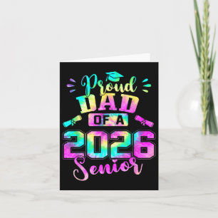 Proud Dad 2026 Senior Graduation Diploma Learning  Card