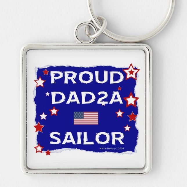 Proud Dad 2A Sailor Key Ring (Front)