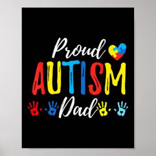 Proud Dad Autism Awareness Family Matching Shirt Poster
